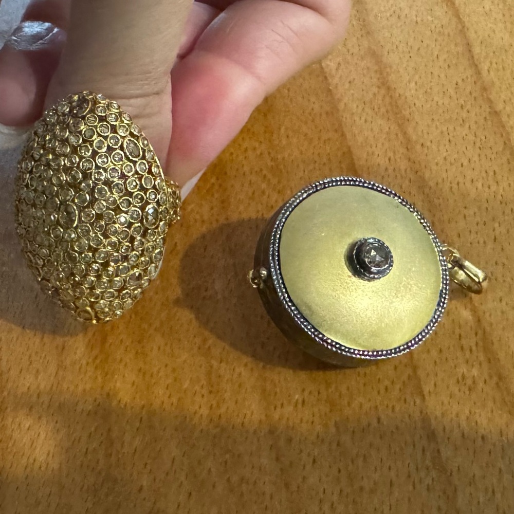 Gold and Silver Diamond “Poison” pendant